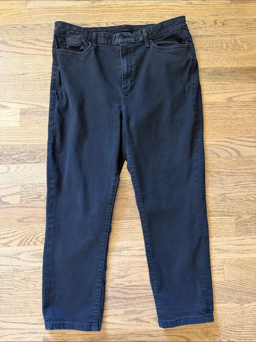 Joe's Jeans High Rise Skinny Black Ankle Jeans, Charcoal/Faded Black, Sz 14/34